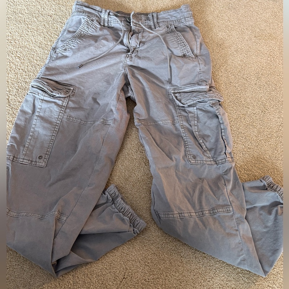 American Eagle Outfitters Women’s Blue/Light Gray Cargo Pants